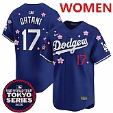 Women's Los Angeles Dodgers #17 Shohei Ohtani Royal 2025 Tokyo Series Limited Stitched Jersey Dzhi,baseball caps,new era cap wholesale,wholesale hats